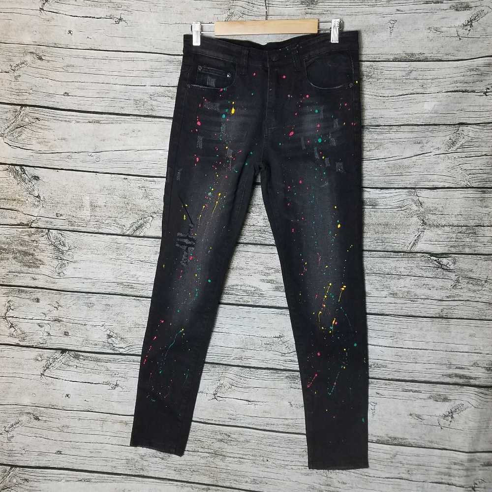 Fashion Jeans Black Jeans Size 30.Waist approx: 15 inches Inseam approx: 29.5